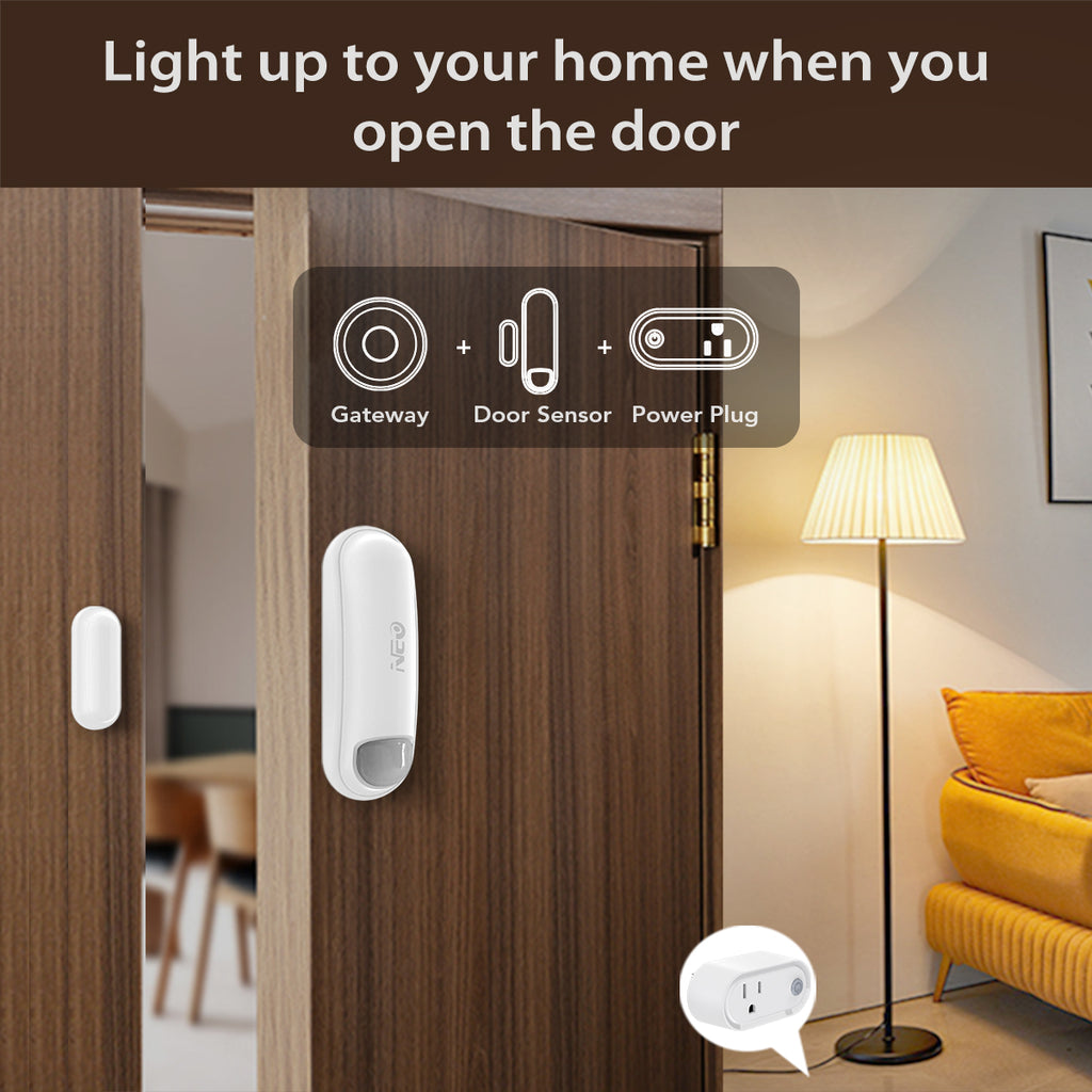 Zigbee 3.0 Door/Window Sensor Mini Sized Smart Home Automation Security, Magnetic, Work with Smartthings