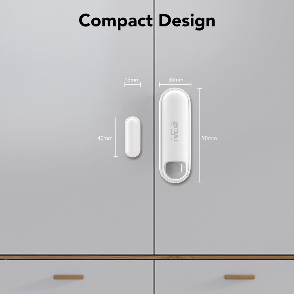 Zigbee 3.0 Door/Window Sensor Mini Sized Smart Home Automation Security, Magnetic, Work with Smartthings