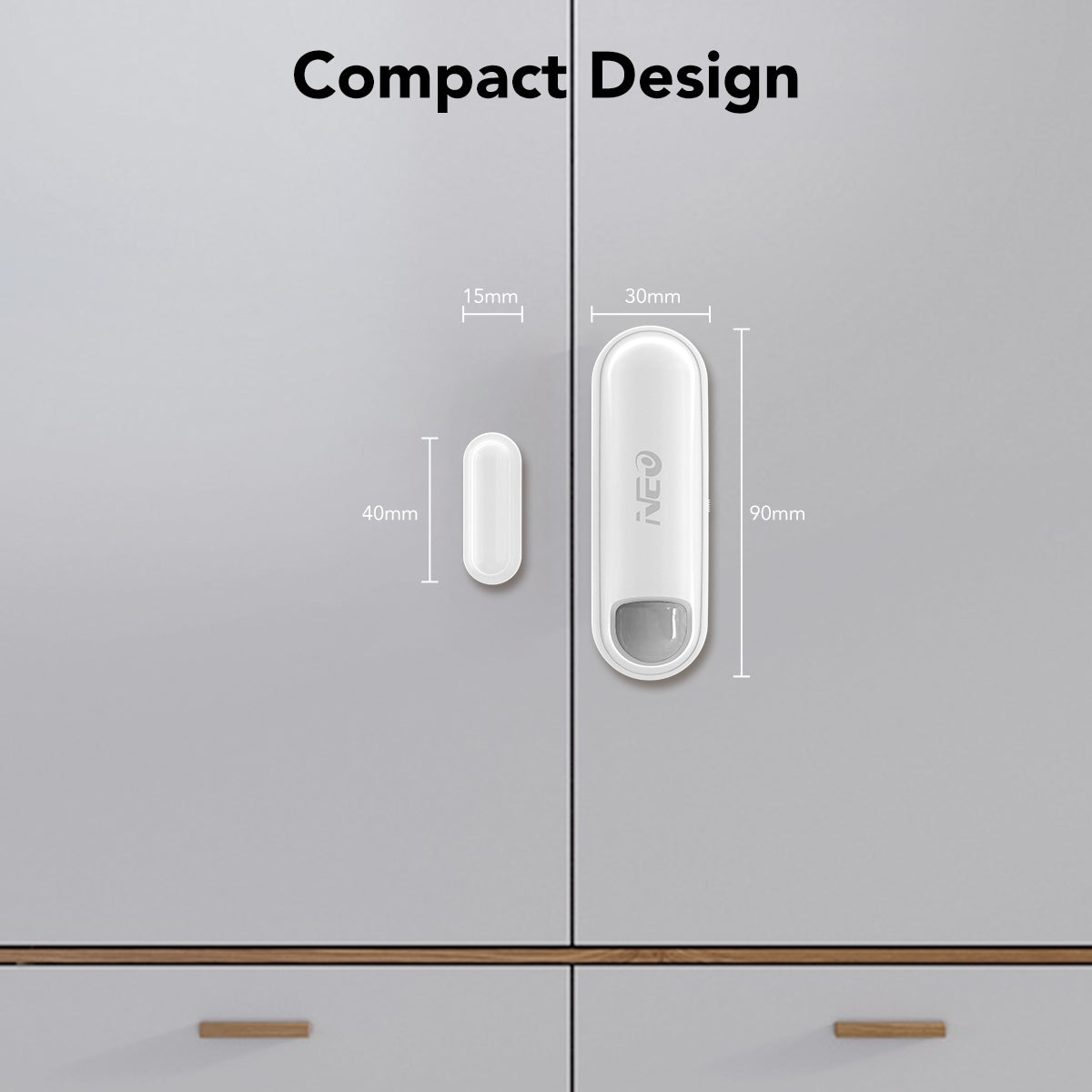Zigbee 3.0 Door/Window Sensor Mini Sized Smart Home Automation Security, Magnetic, Work with Smartthings