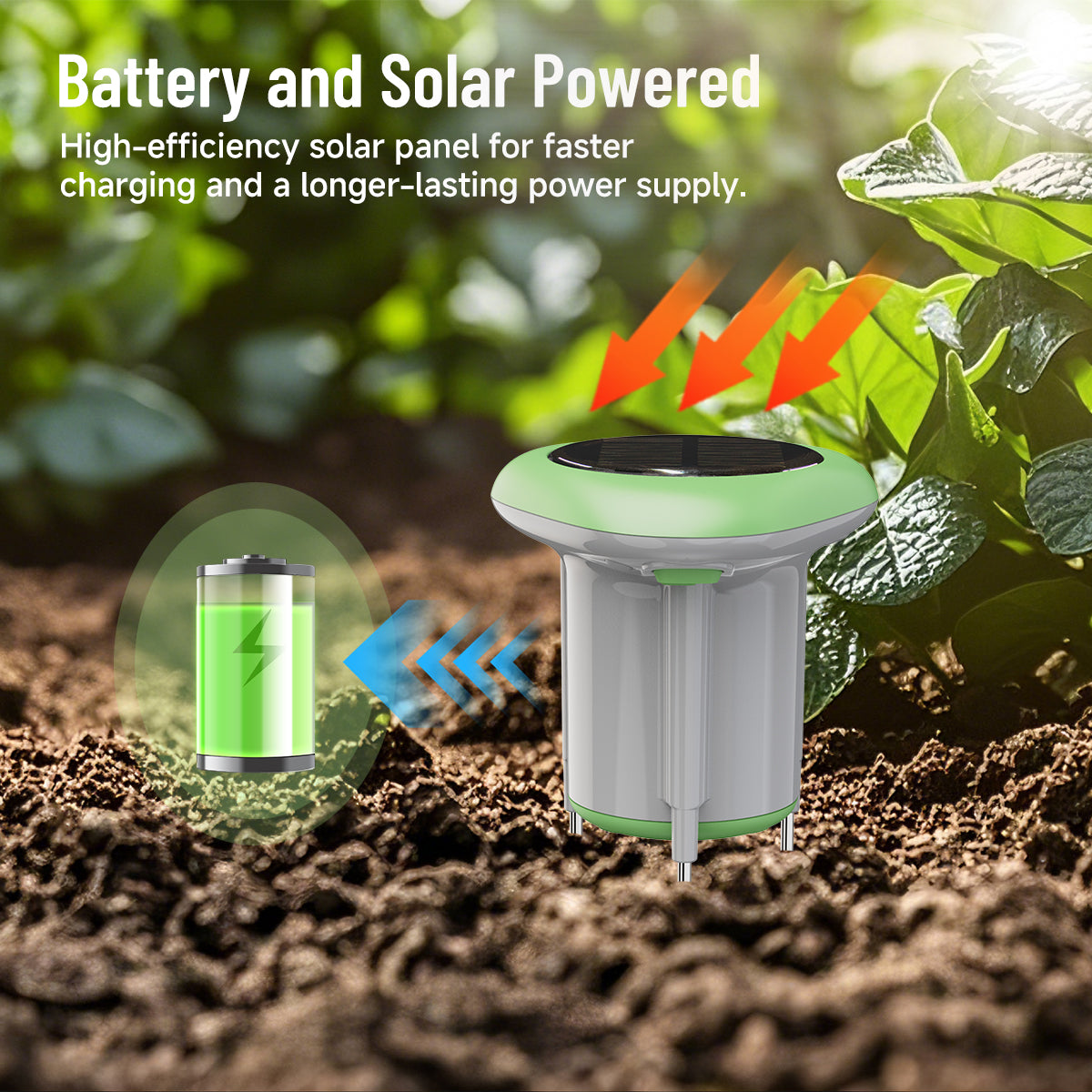 Smart 3-in-1 Soil Moisture Temperature Fertilizer Meter Soil Sensor