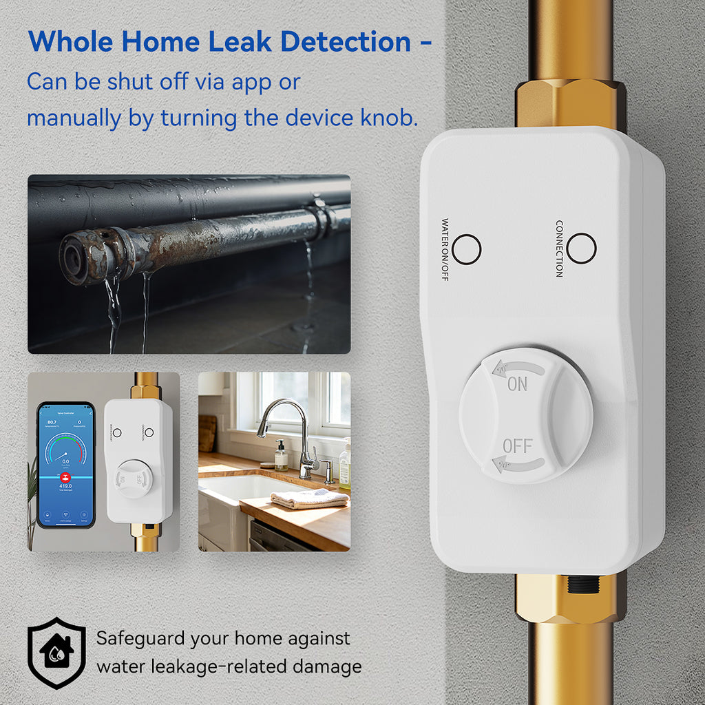 LifeInnov WiFi Smart Water Valve, DN20/DN25 – Tuya Smart Life App