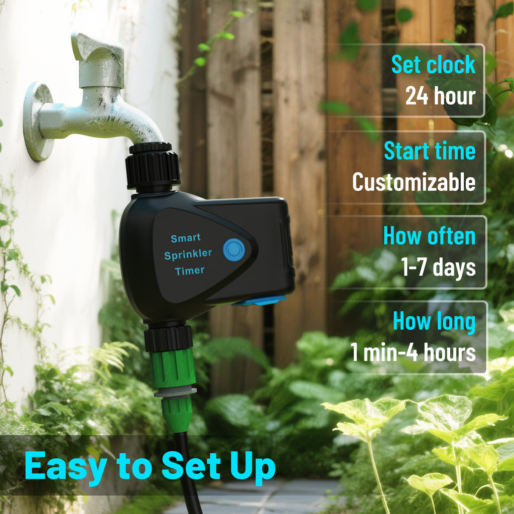 LifeInnov WiFi Smart Sprinkler Timer with Flow Meter, 2.4GHz, App & Alexa Control
