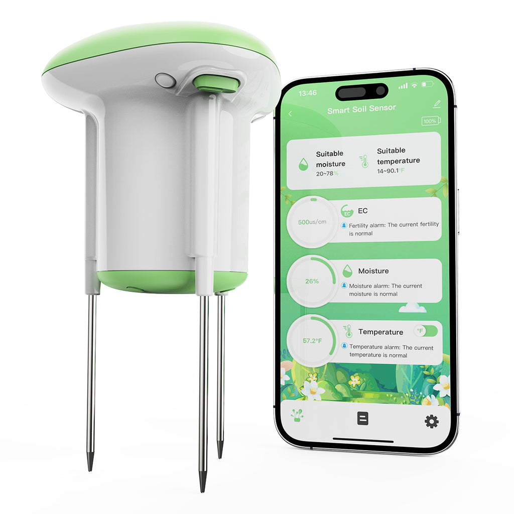 Smart 3-in-1 Soil Moisture Temperature Fertilizer Meter Soil Sensor