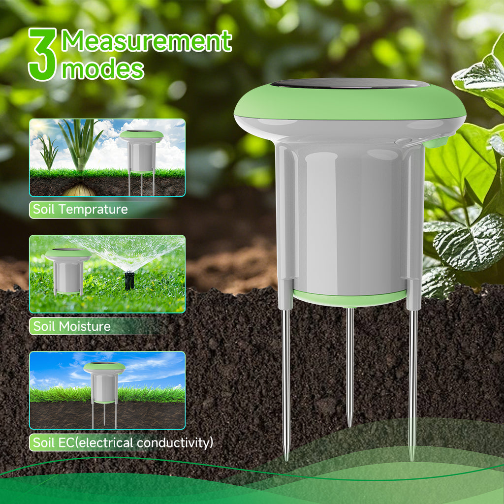Smart 3-in-1 Soil Moisture Temperature Fertilizer Meter Soil Sensor