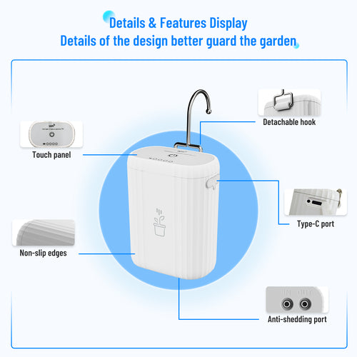 Lifeinnov 2.4GHz WiFi Intelligent Hose Timer, Tuya/Smart Life App Control for Garden Watering (10 Zones)