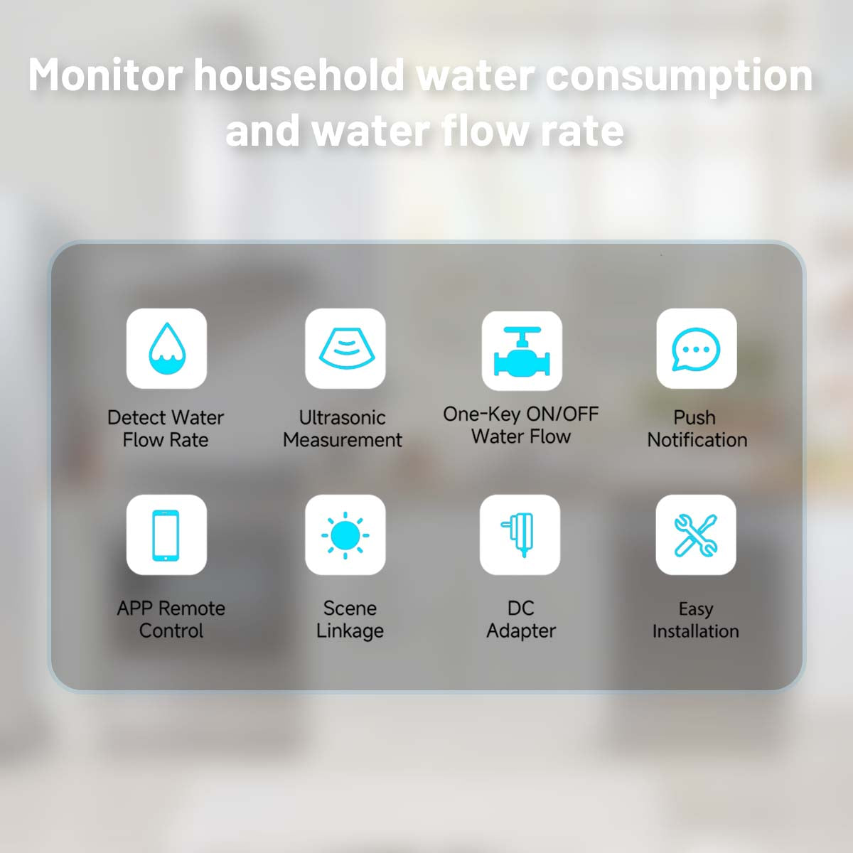 LifeInnov WiFi Smart Water Valve, 3/4" NPT Shut-Off, Ultrasonic Flow, Tuya App