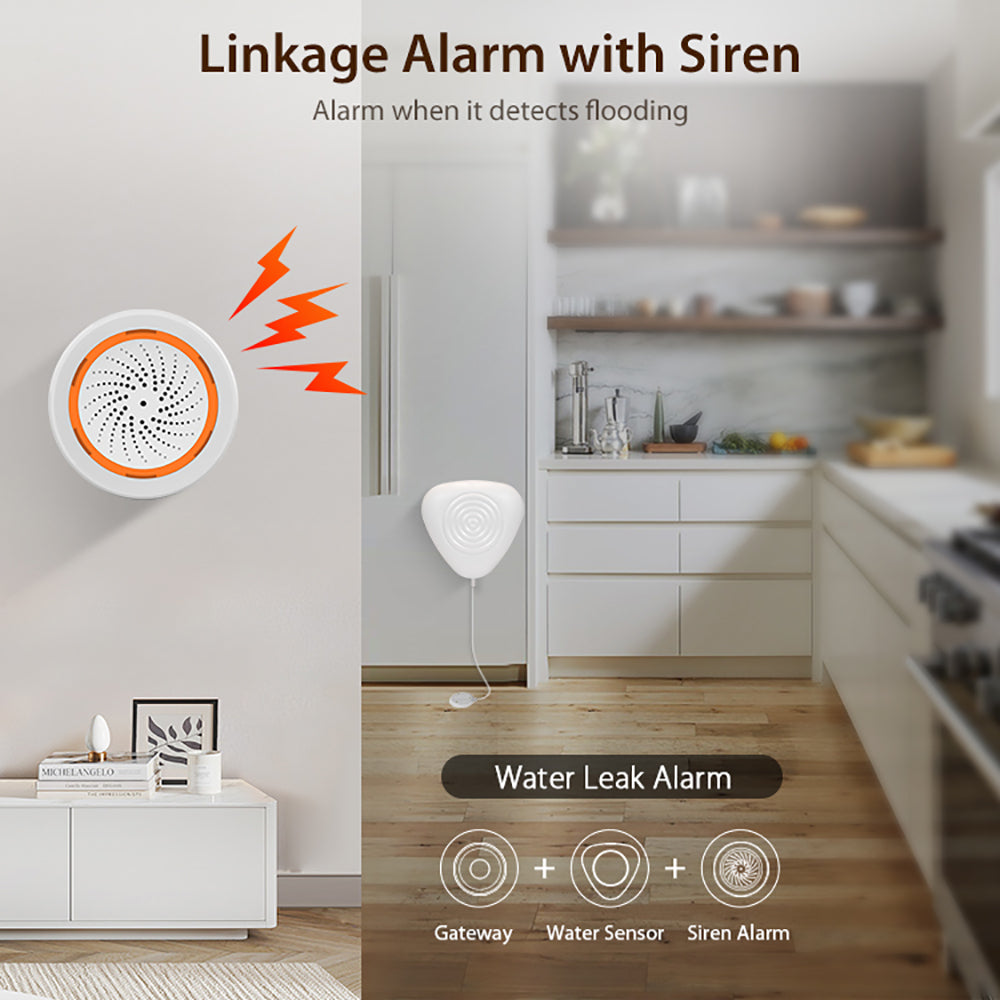 Zigbee Water Sensor, Smart Water Leak Detector for Home, Requires Zigbee Hub, Compatible with SmartThings and Home Assistant (ZHA & Z2M)